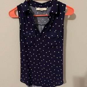 Polka Dot Sleeveless Top